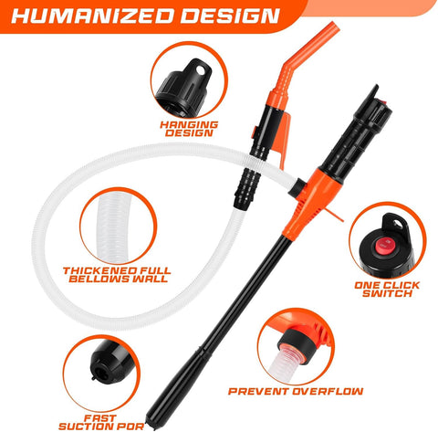 Fuel Transfer Pump, Portable Battery Powered Siphon Pump, for Fuel, Water, Diesel and Fluid Transfer - CENXI