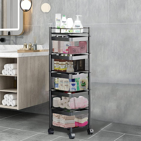 5-Layer Metal Kitchen Trolley