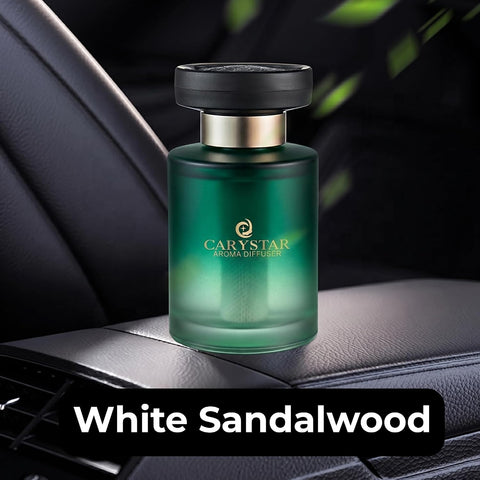 Car Air Freshener Diffuser – Long Lasting Fragrance, Eliminates Odors, Premium Car Perfume Bottle - White Sandalwood Oolong