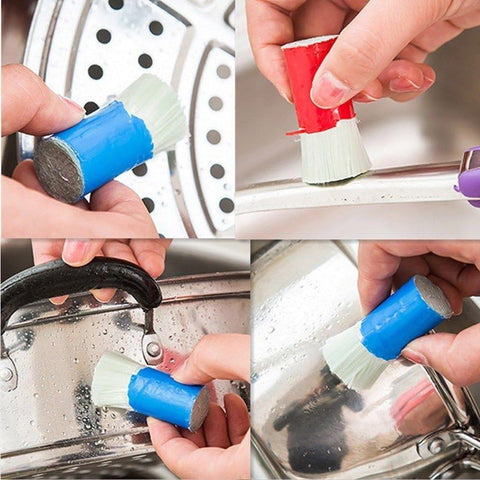 Rust and Stain Remover for Kitchen Cookware and Metal Polisher – Brush for Cleaning Pots and Pans (Multicolour, 5cmX2.2cm)
