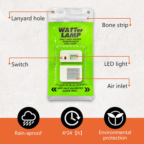 Salt Water Lamp Emergency Lighting Outdoor Lamp No Battery Pollution-Free