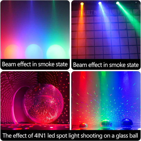 Olmecs Disco Ball Spotlight, Mini Led RGB Mirror Ball Pin Light, Small Spot Light for Dart Board Party Plays,