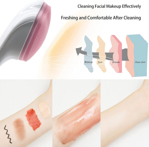 2 PC Silicone Facial Cleansing Brush Silicone Facial Scrubber Manual Exfoliating Facial Brush