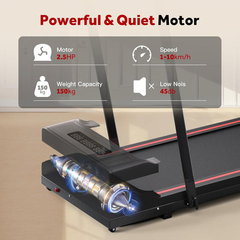 Sperax Walking Pad,Under Desk Treadmill,3 in 1 Treadmills for Home Foldable with LED Display