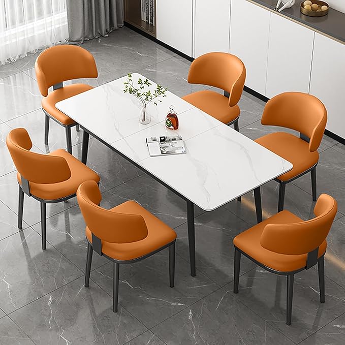 Olmecs Home and  Hotel Restaurant and Office Visitor Chair (orange)