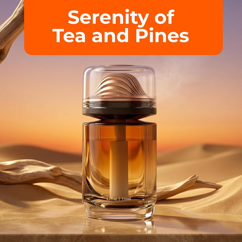 Car Air Freshener Diffuser – Premium Long Lasting Perfume, Natural Essential Oil Fragrance - Serenity of Tea and Pines