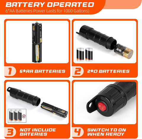 Fuel Transfer Pump, Portable Battery Powered Siphon Pump, for Fuel, Water, Diesel and Fluid Transfer - CENXI