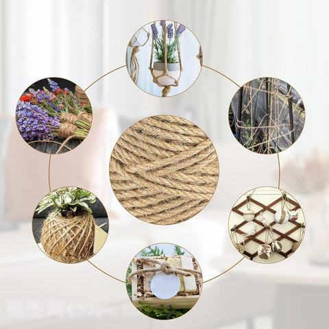 Strong Hemp 18mm x 91.4 mm  Twine Cord for DIY Crafts, Decoration, Gift Wrapping, Garden, Boating, Hanging and Packing and Pets - Eco-Friendly, Durable Utility Rope (4mm To 32mm)