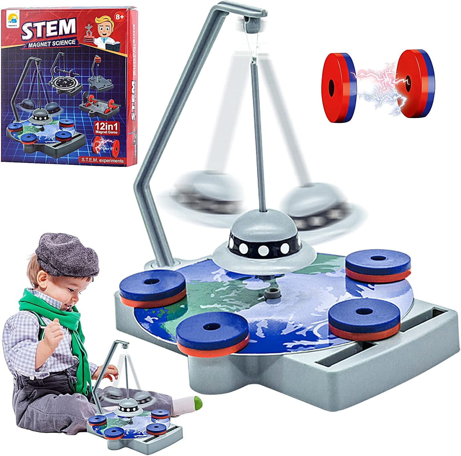 emma 12-in-1 Magnet Science Kit Toys|12 STEM Magnetic Science Experiments