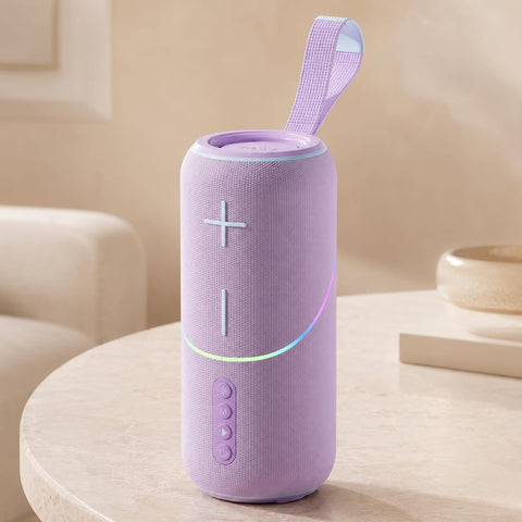 Portable Bluetooth Speaker with RGB LED Lights, Deep Bass Wireless Speaker