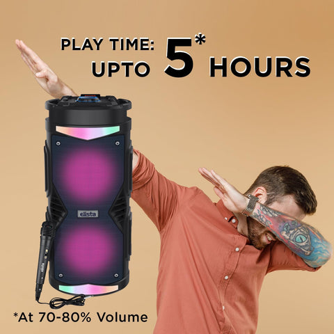 Elista ELS-MusiStrom1600 Portable 16 W Bluetooth Party Speaker with Wired Mic and Remote