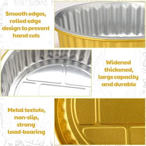 Olmecs Aluminum Food Container with Lid (1370ml) – 12pcs / Pack