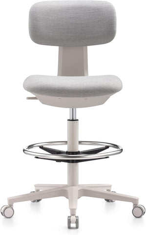 NAVO Pluto, High Office Chair, Ergonomic Drafting Chair (GREY WHITE)