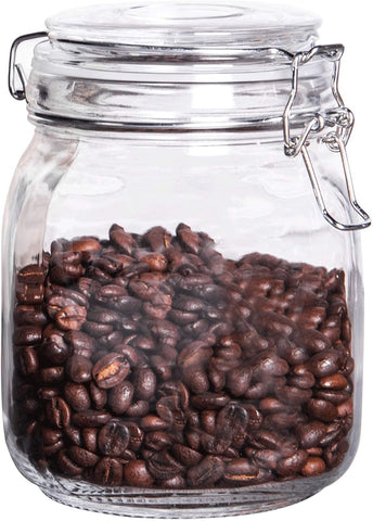 Willow Clip Top Glass Jars Perfect for Dry Food, Coffee Beans & Tea Bags 2000ML (12Pc/Ctn)