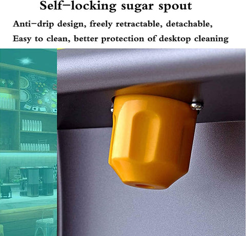 Automatic Syrup Dispenser, 7L Fructose Dispenser, 304 Stainless Steel Liner