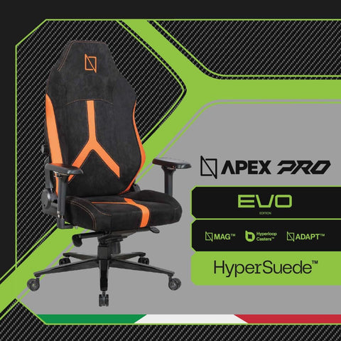 Navodesk APEX AIR, Ergonomic Gaming Chair (EVO PRO - HyperSuede, Flaming Orange)