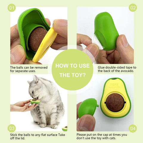 Dorakitten Catnip Ball Catnip Toy | 2pcs Avocado Cat Toy