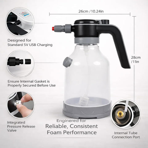 2 Ltr Electric Sprayer USB Rechargeable Garden Sprayer Bottle