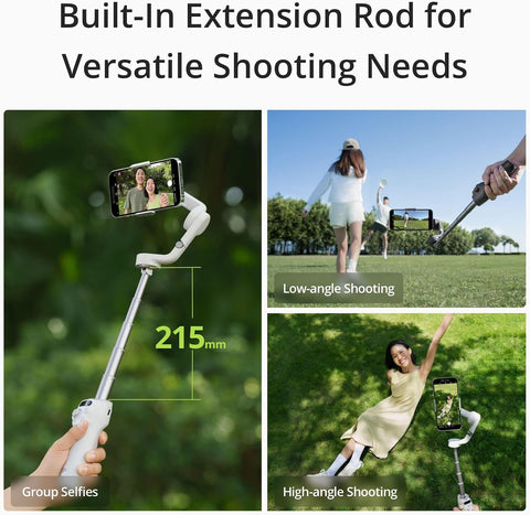 DJI OSMO Mobile 6 Smartphone Gimbal Stabilizer, 3-Axis Phone Gimbal, Built-In Extension Rod