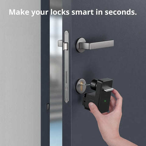 SwitchBot Smart Lock, Bluetooth Electronic Deadbolt, Keyless Entry Door Lock, Smart Lock for Front Door, Compatible with WiFi Bridge (Sold Separately), Keyless Lock Fits Your Existing Deadbolt