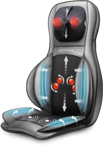 COMFIER Massager Chair with Heat Shiatsu Neck Back Massager Portable