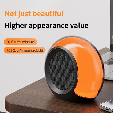 Portable Heavy Bass Bluetooth Speaker with LED Light (Grey)