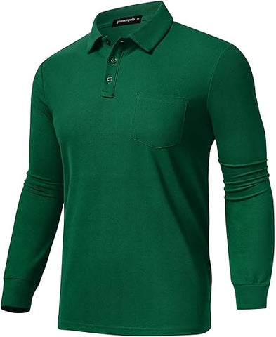 Men's Classic Long Sleeve Polo Shirts