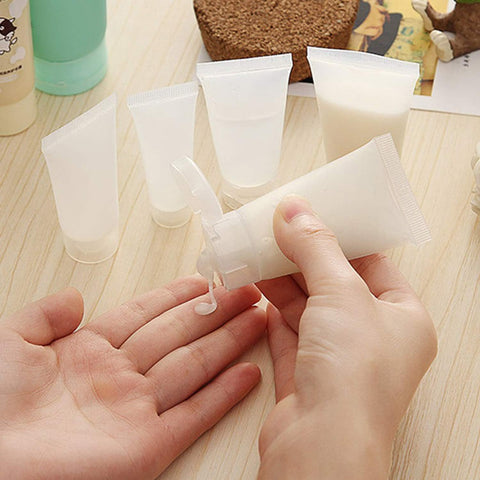 Willow 12Pcs 50g/50ml Empty Squeezable Soft Plastic Tubes Refillable Cosmetic Sample Vial Container with Flip Caps for Cream Shampoo Cleanser Shower Gel Lotion
