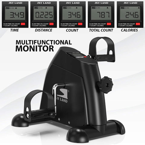 Under Desk Bike Pedal Exerciser, Foot Cycle, LCD Display, EM-1540