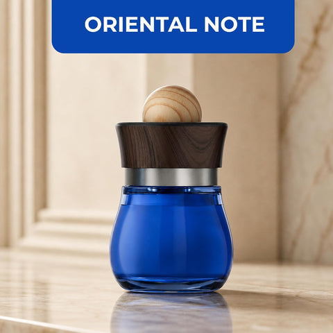 Black Odoor Aroma Diffuser Air Freshener, Premium Essential Oil Fragrance, Long Lasting Scent, Glass Bottle with Natural Wood Top - ORIENTAL NOTE