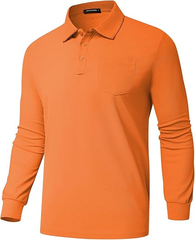 Men's Classic Long Sleeve Polo Shirts