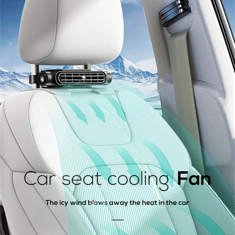 Car Headrest Cooling Air Fan 3 Speeds Portable USB Vehicle Fan