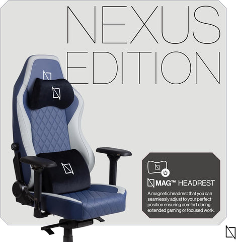 Navodesk APEX AIR, Ergonomic Gaming Chair (CLOUD LEATHER - M, DEEP BLUE)