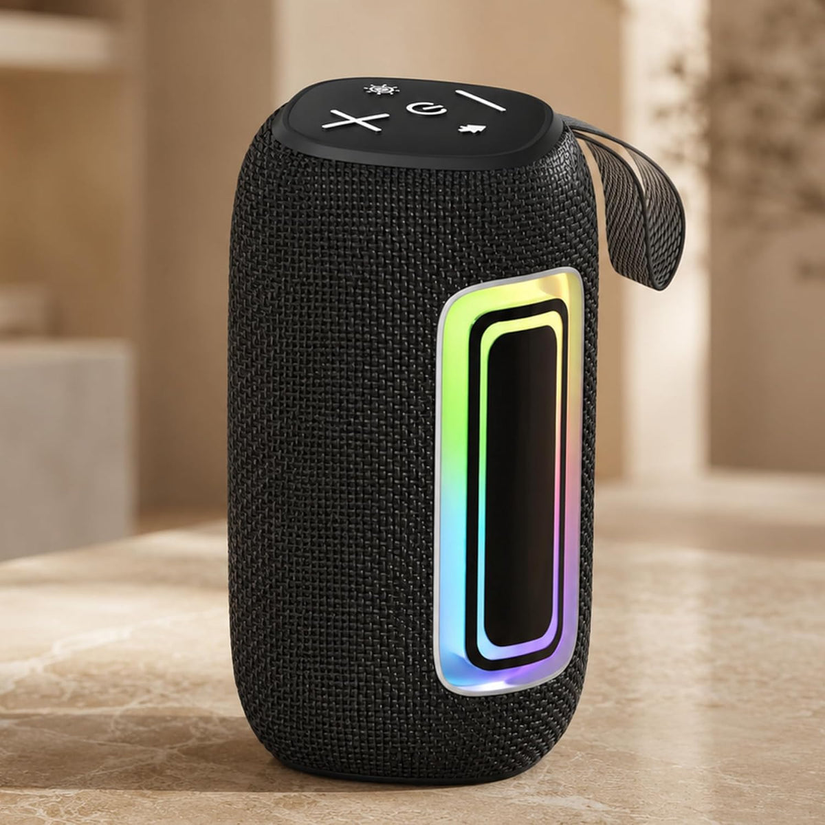 Portable Heavy Bass Bluetooth Speaker with RGB Lights – Wireless Waterproof Mini Speaker with Deep Bass & HD Sound