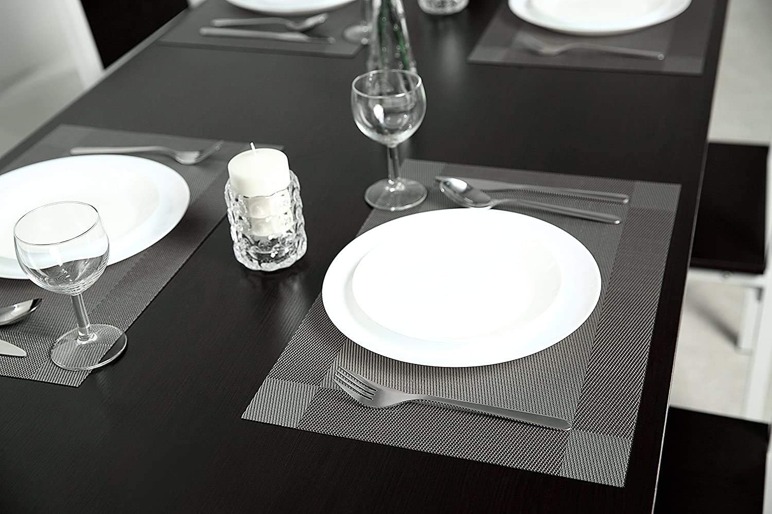 Simple PVC Dining Table Mat, Insulation Mat for Home, Restaurant, Hotel (10Pc Set)