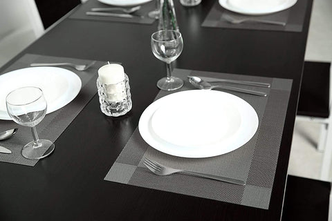 Simple PVC Dining Table Mat, Insulation Mat for Home, Restaurant, Hotel (10Pc Set)