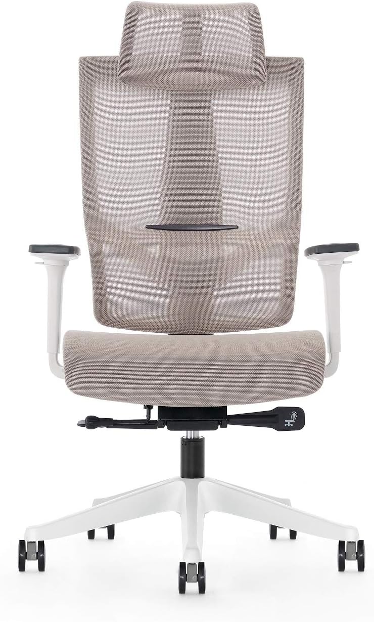 NAVO AERO, Premium Ergonomic Fabric Office Chair (BEIGE GREY)
