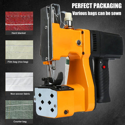 Olmecs Handheld Bag Stitcher Industrial Bag Closer Machine for Rice/Sack/Woven/Paper/Plastic Bags - GK9-500