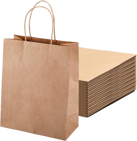 Willow 250 Pieces Kraft Paper Bags with Twisted Handle  29x28x15cm (250Pc / Box)