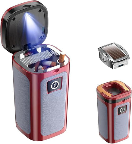 Smokeless Ashtray with Air Purifier, Rechargeable Cigarette Smoke Absorber for Home & Office