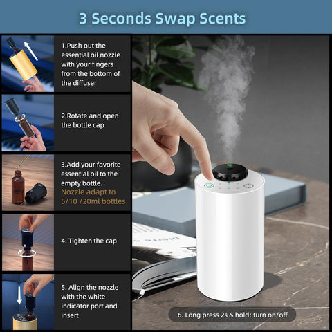 Olmecs Waterless Essential Oil Diffuser Aromatherapy Scent