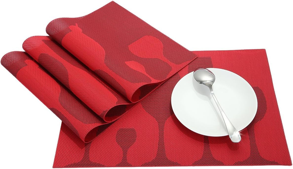 PVC Non-Slip Heat Resistant, Table Set for Kitchen, Dining Table, Hotel (10Pc Set)