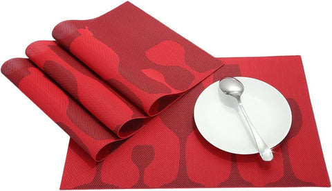 PVC Non-Slip Heat Resistant, Table Set for Kitchen, Dining Table, Hotel (10Pc Set)