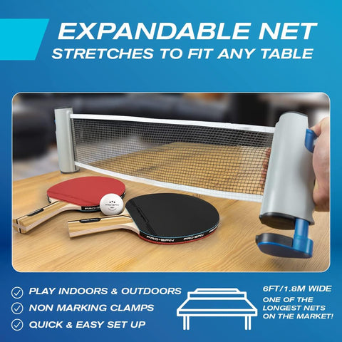 PRO-SPIN Portable Table Tennis Rackets Set