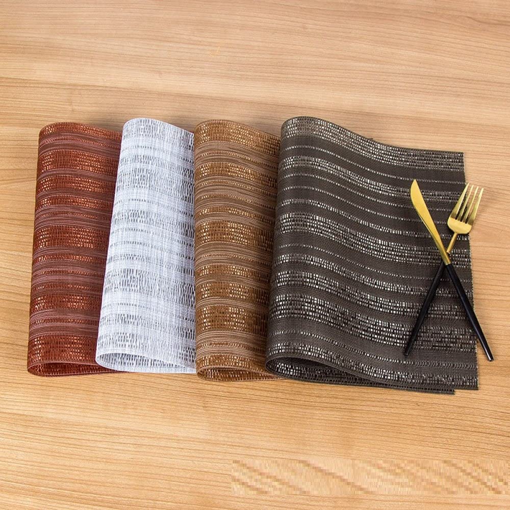 PVC Non Slip Heat-Resistant Placemats for Dining Table (10Pc Set)