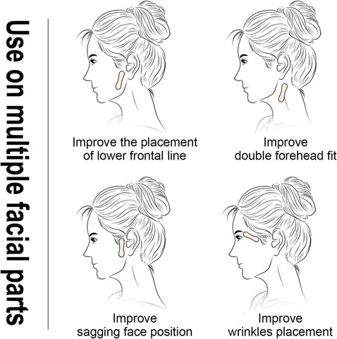 WEST & MONTH 40 Patch Soft Elastic Face Adhesive Tape V-Shaped Invisible Tape Lifting Firming Waterproof Lasting