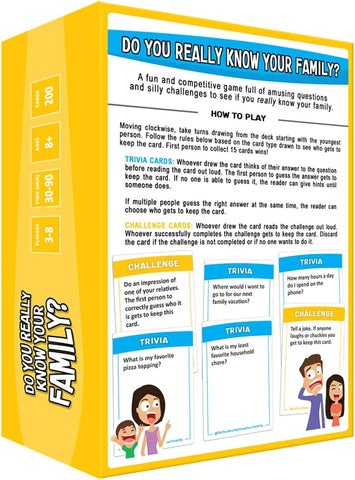 DO YOU REALLY KNOW YOUR FAMILY? A Fun Family Game Filled with Conversation Starters and Challenges - Great for Kids