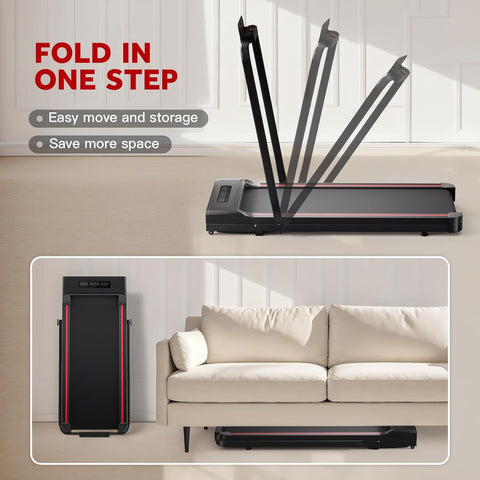 Sperax Walking Pad,Under Desk Treadmill,3 in 1 Treadmills for Home Foldable with LED Display