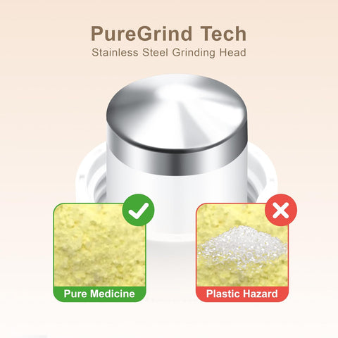 Fullicon Pill Crusher Stainless Steel, 2 in 1 Pill Grinder for Fine Powder. Portable Tablet Crusher