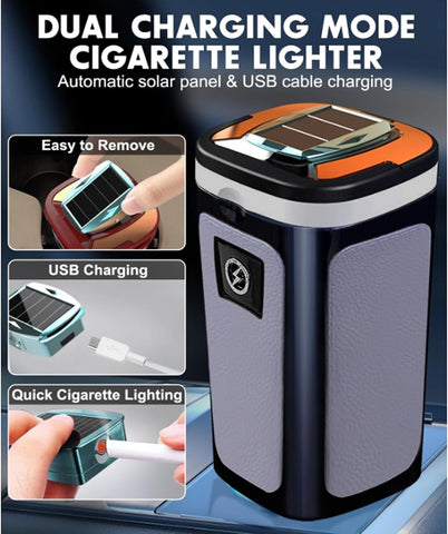 Smokeless Ashtray with Air Purifier, Rechargeable Cigarette Smoke Absorber for Home & Office